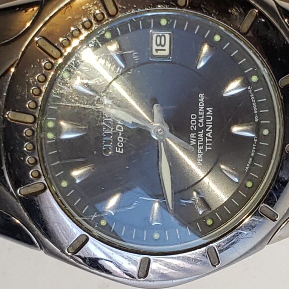 Citizen Eco-Drive WR 200 Titanium Perpetual Calendar - Picture 1 of 10